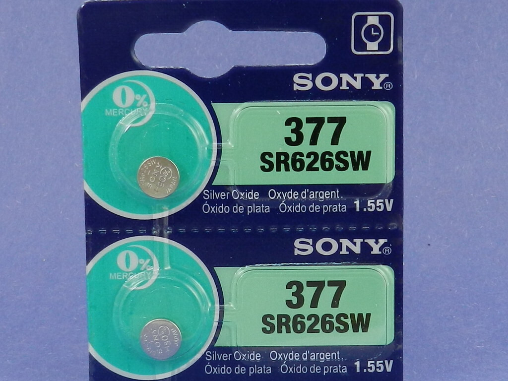 Sony 377  SR626SW  Watch Battery  2Pc  Exp.2030