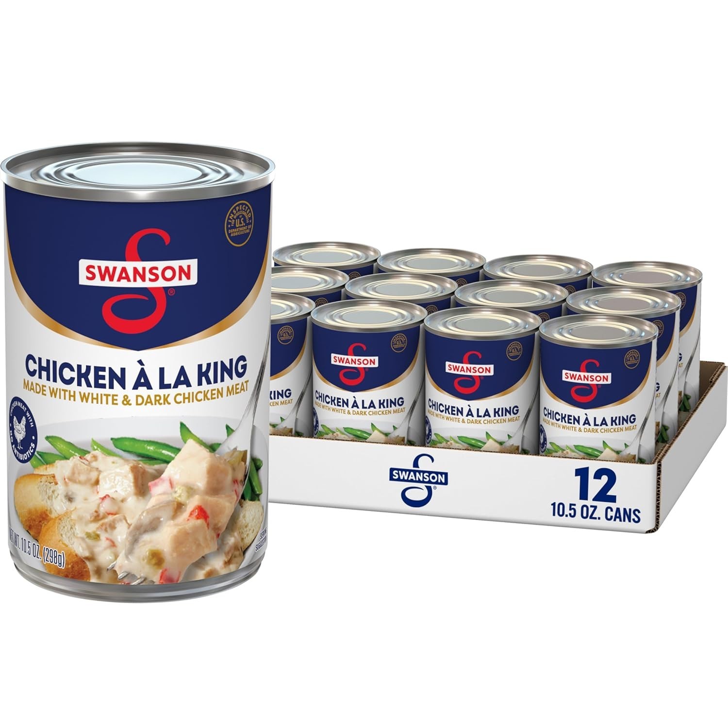 Swanson Canned Chicken a la King With White and Dark Chicken Meat, 10.5 Oz....