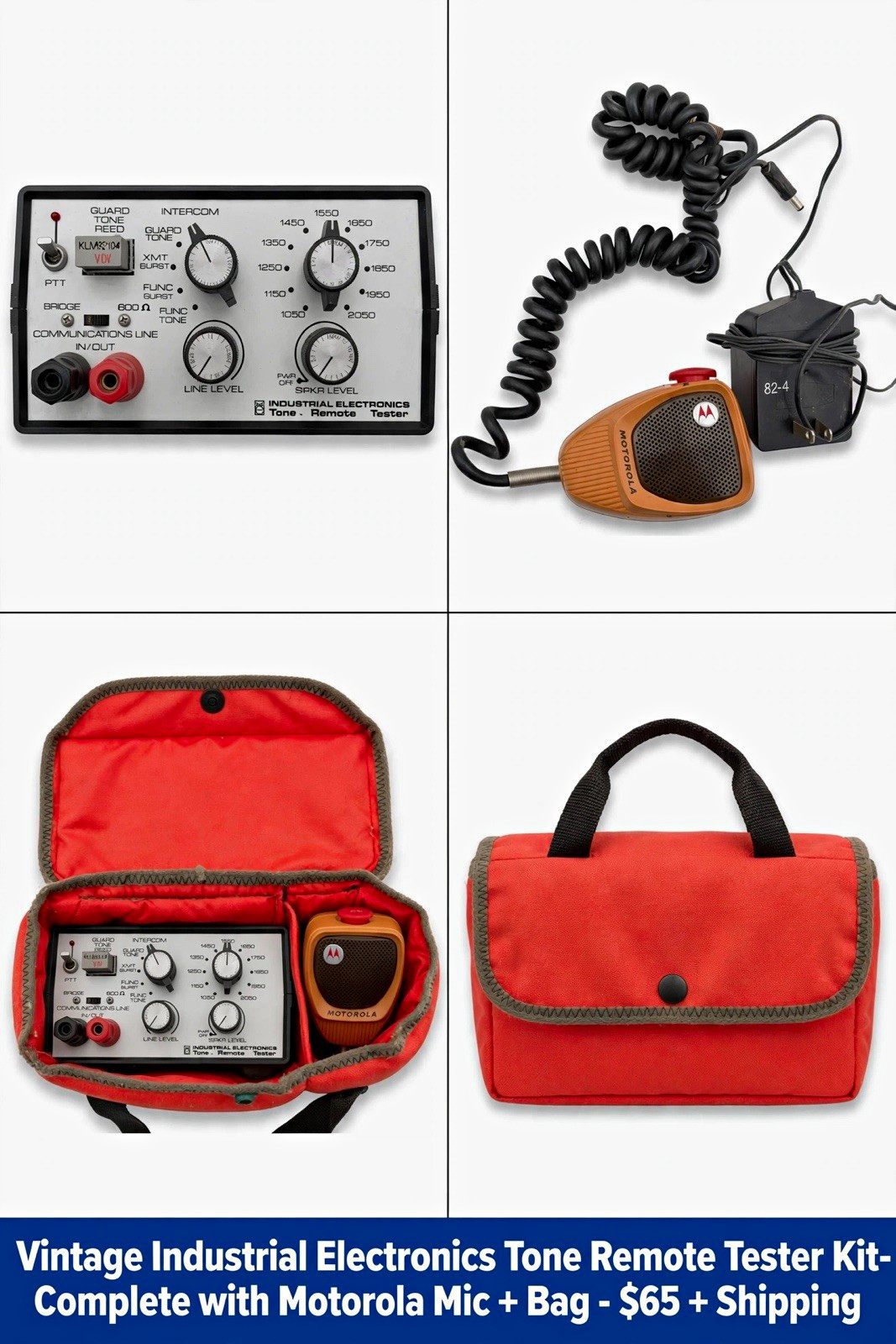 Industrial Electronics KLM2/1 Tone Remote Tester Kit w/ Motorola Mic & Bag