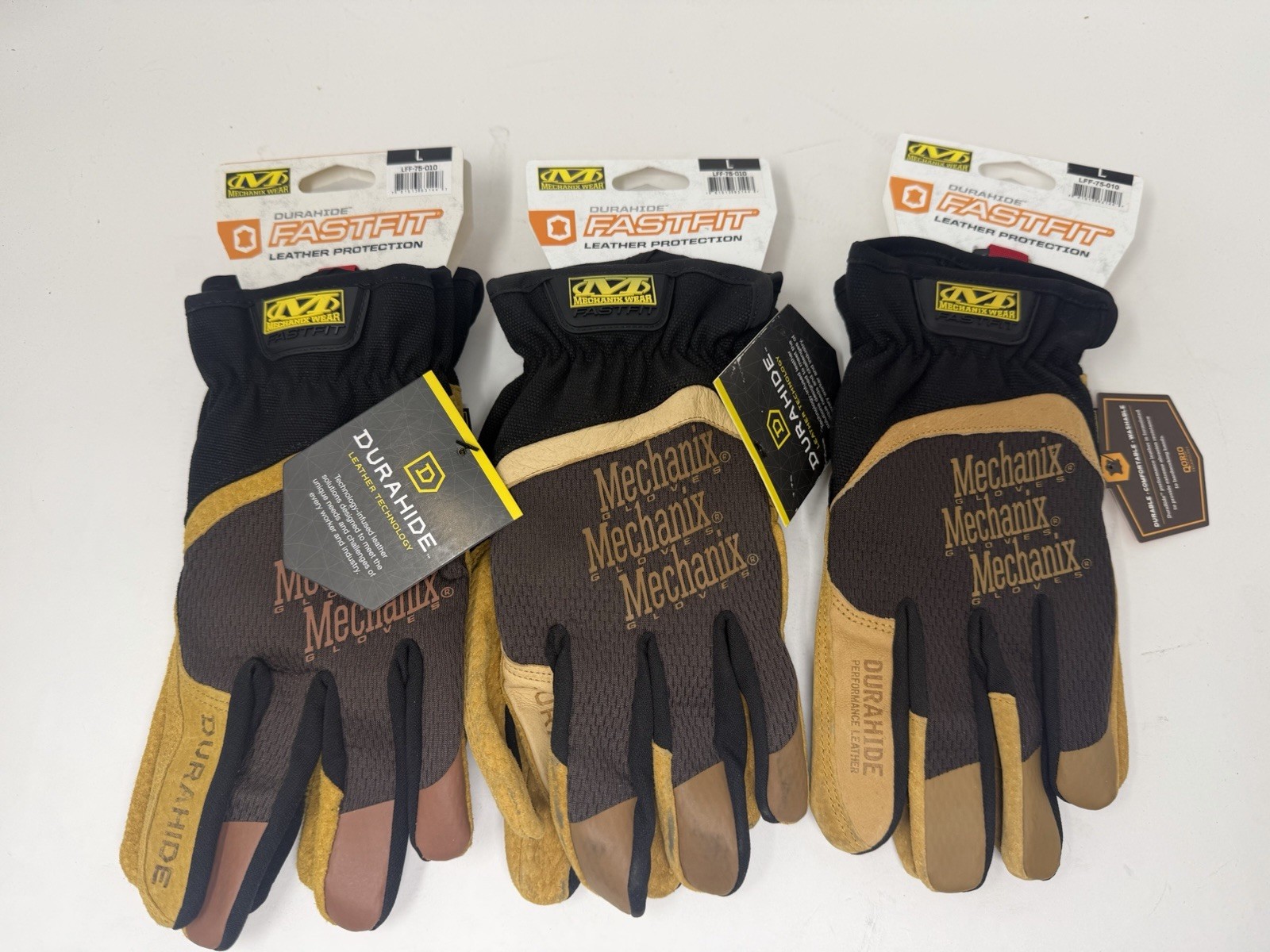 Mechanix Wear Durahide Fastfit Leather Protection Gloves Large (3 Pairs ) Mechanix Wear Durahide Fastfit Leather Protection Gloves Large (3 Pairs )