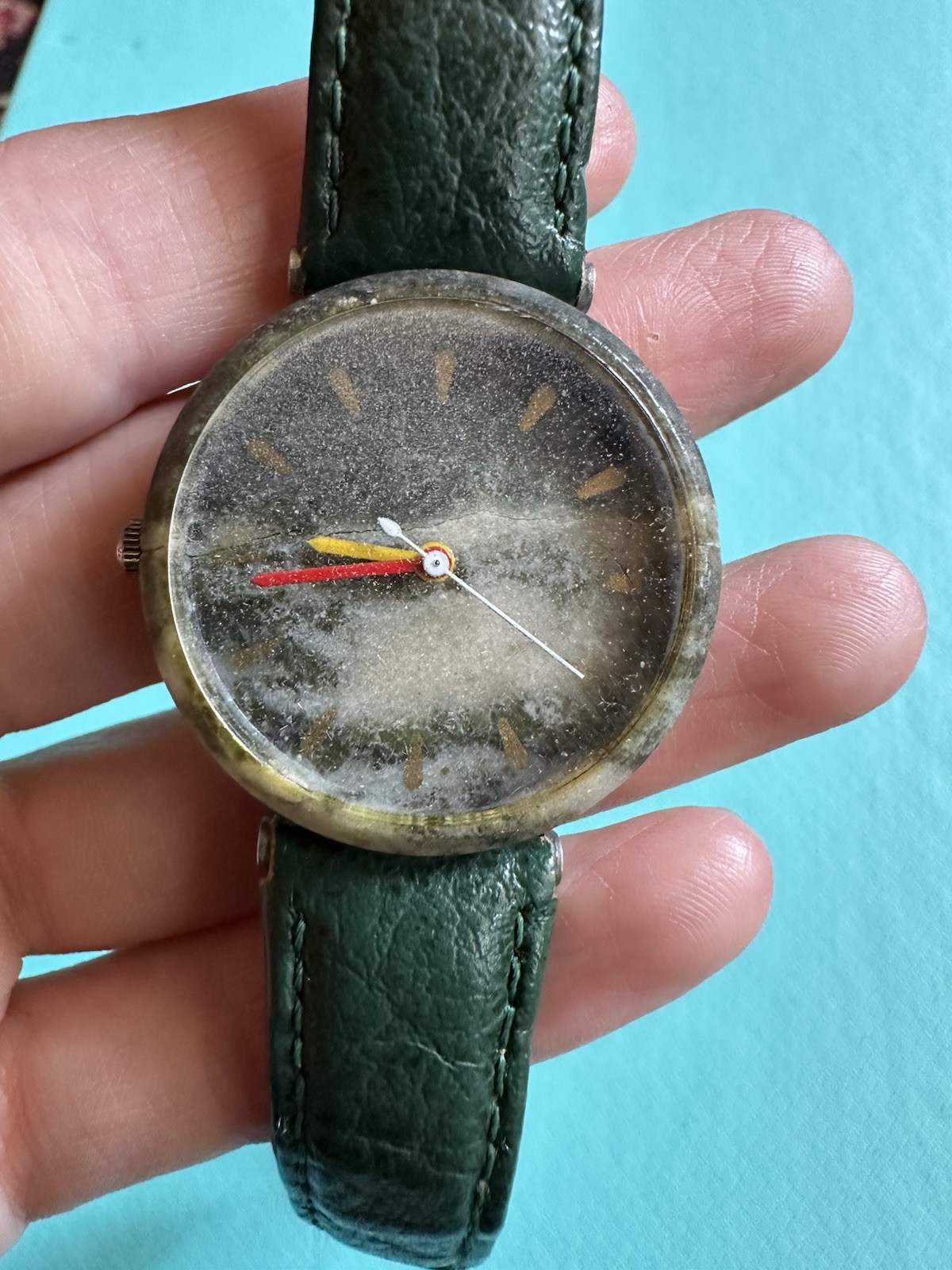 Vintage Connemara Marble Leather Band Watch Needs Battery Vintage Connemara Marble Leather Band Watch Needs Battery