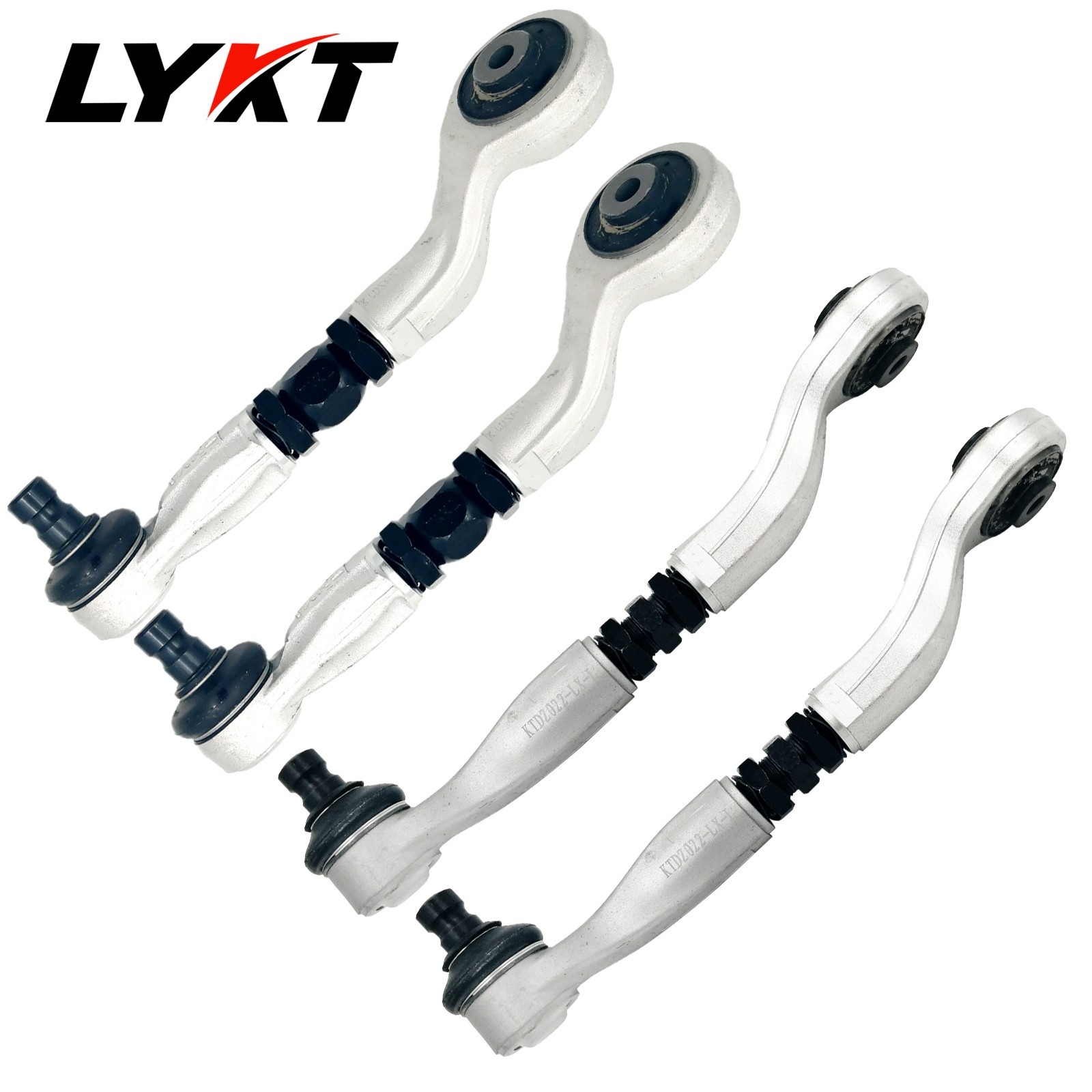LYKT 4pcs Adjustable Arms Alignment Front Camber Kit forAudiA6/8 S6/8、VW Phaeton