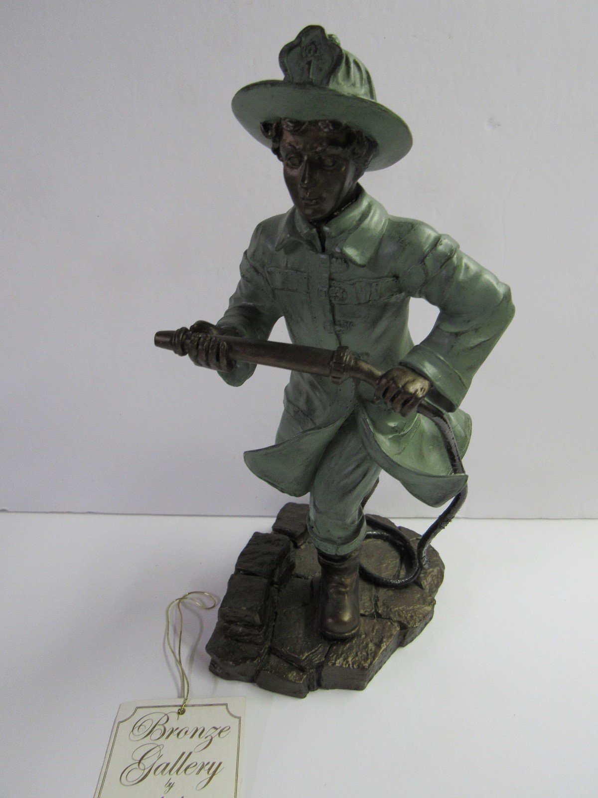 New Berkeley Designs Fireman With Hose Figurine Faux Bronze MWT New Berkeley Designs Fireman With Hose Figurine Faux Bronze MWT