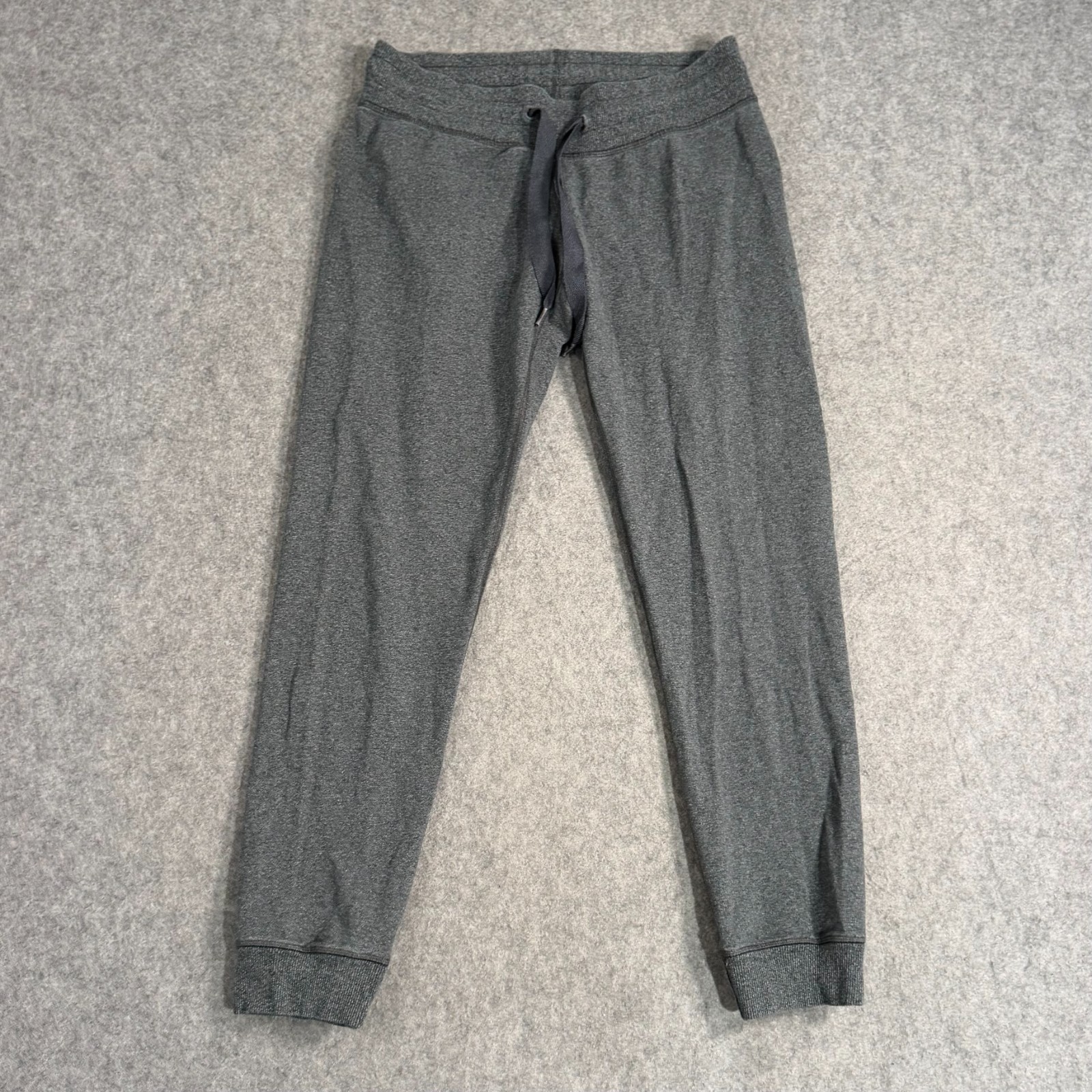 Lululemon Athletica Heathered Black Tea Lounge Jogger Pants Women\'s Size 8