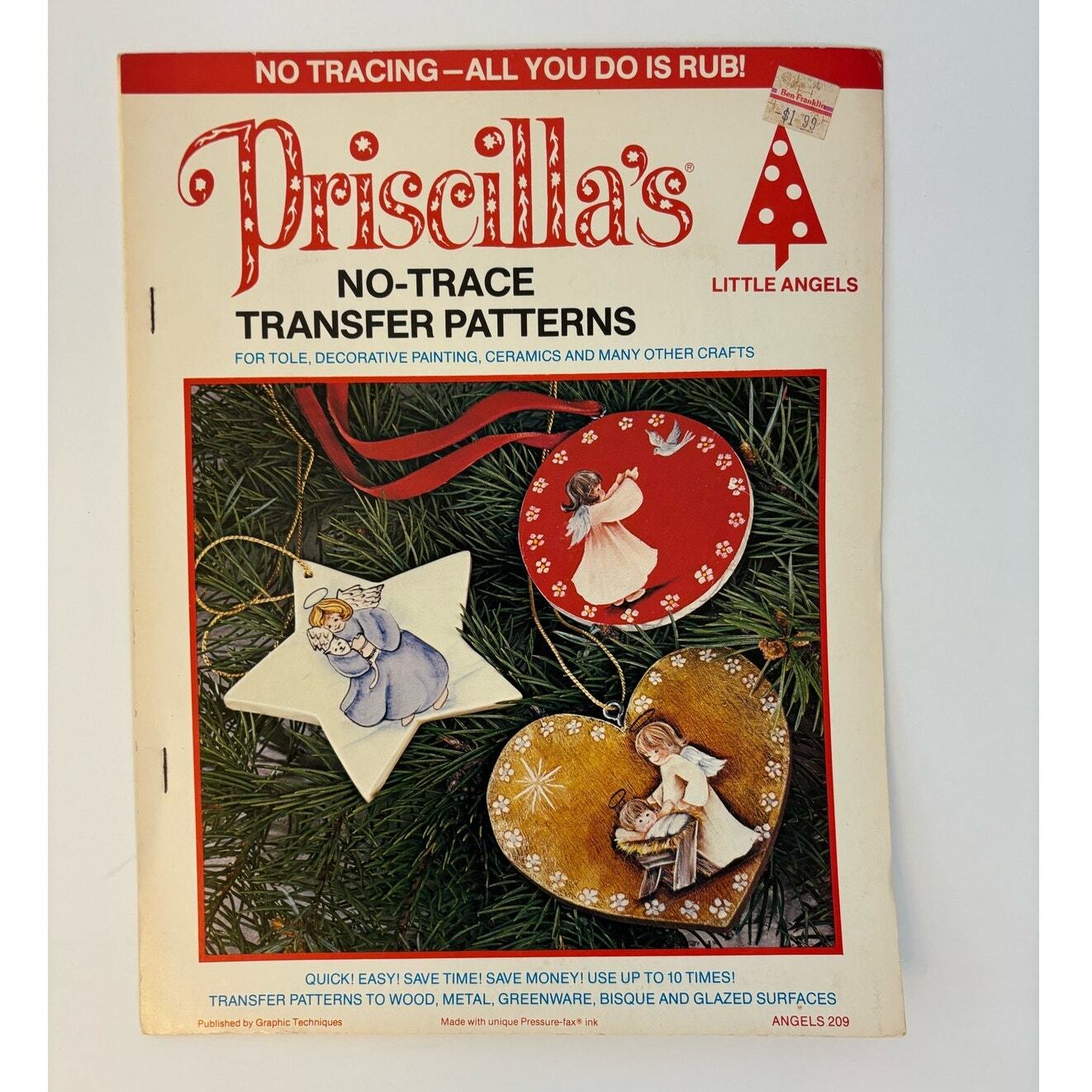 Vintage Priscilla\'s No-Trace Transfer Patterns Little Angels 1979
