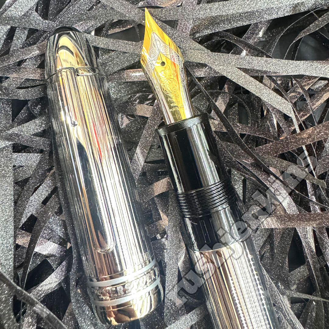 MONTBLANC Meisterstück 149 Silver Stripe Fountain Pen Collectible Rare w/Box MONTBLANC Meisterstück 149 Silver Stripe Fountain Pen Collectible Rare w/Box