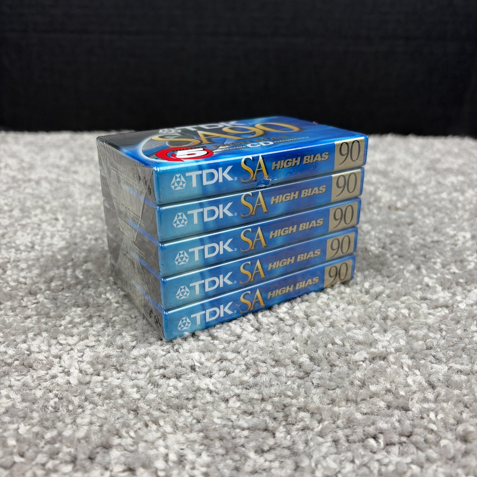 TDK SA90 High Bias Cassette Tapes Pack Of 5 Brand NEW
