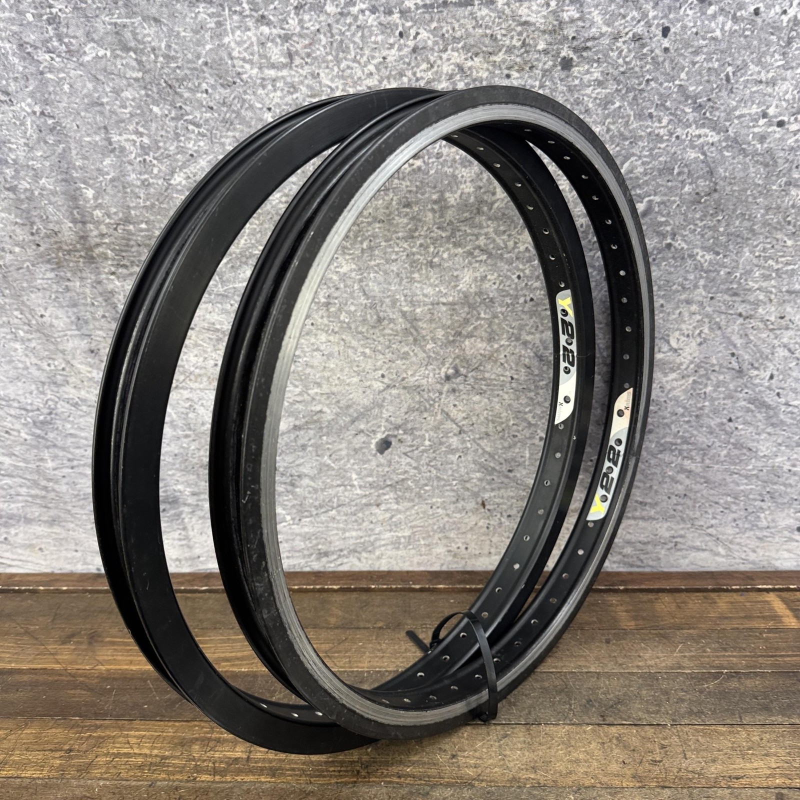 Vintage Alexrims Y22 48H BMX Rim Set Black Alloy 20in 48 Pair DIng Fits Haro GT