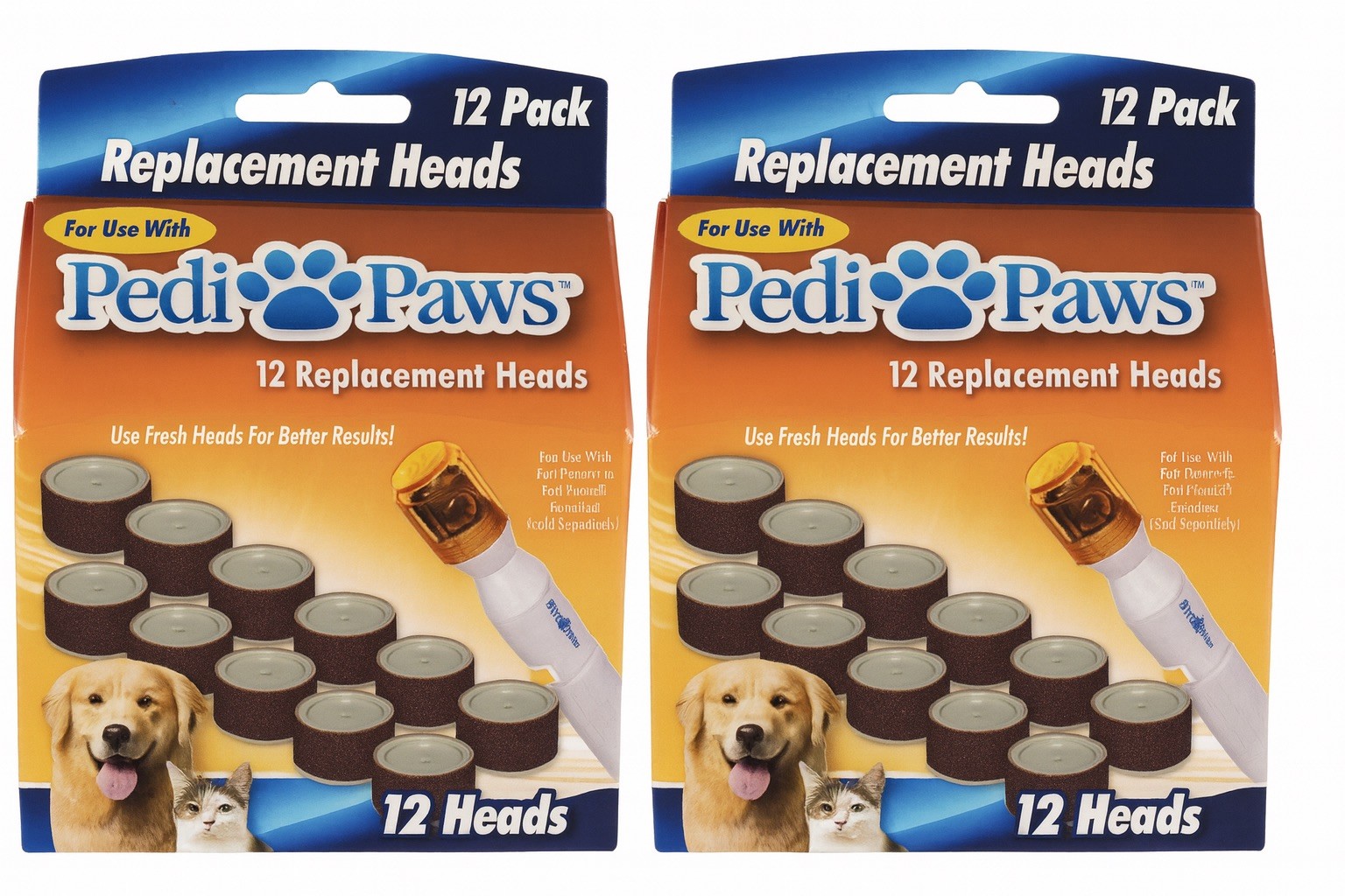 PediPaws G-3379 Nail Grinder Replacement Pack of 2 - 24 Heads