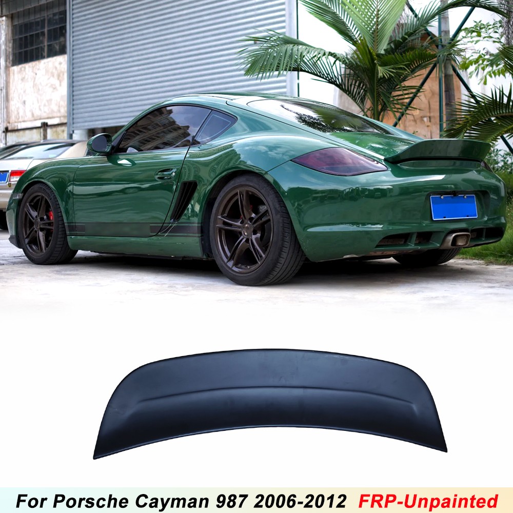 FRP Rear Spoiler Trunk Lip Boot Wing Ducktail For Porsche Cayman 987 2006-2012