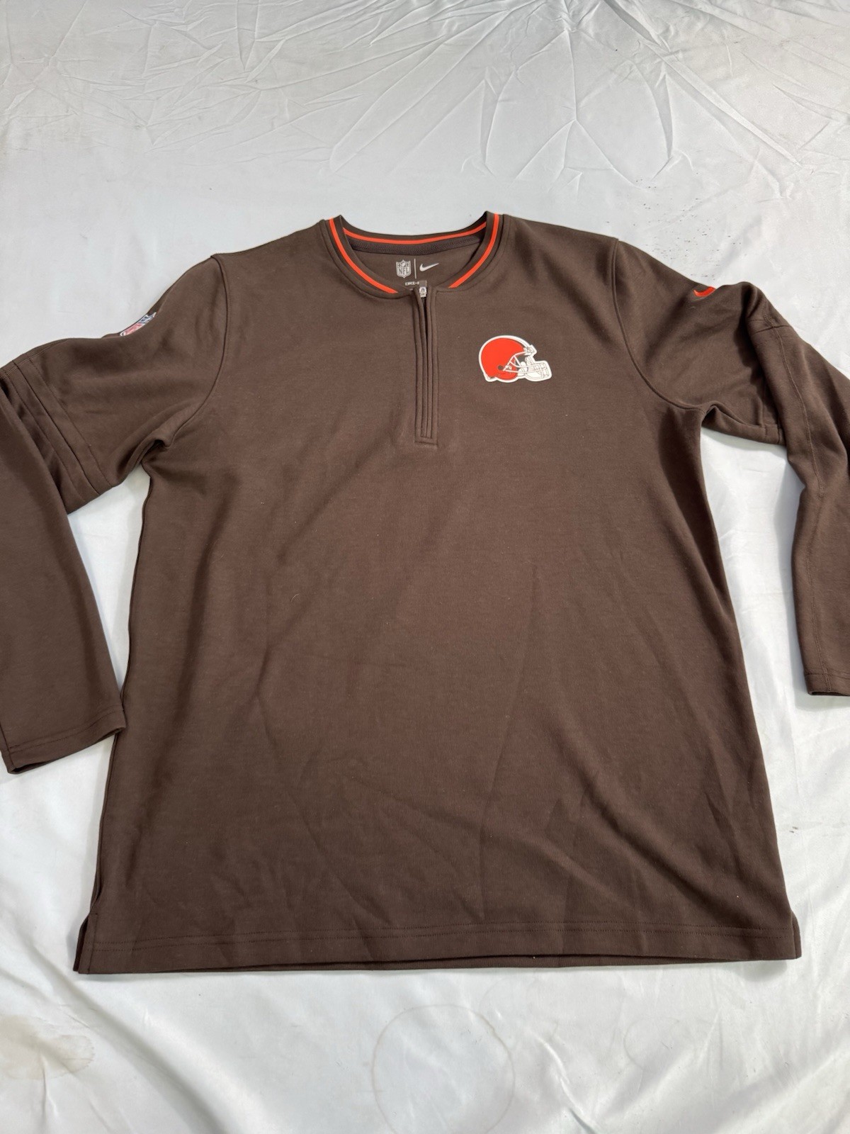Nike Cleveland Browns 1/4 Zip Long Sleeve Shirt Size Large Nike Cleveland Browns 1/4 Zip Long Sleeve Shirt Size Large