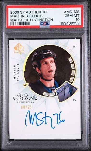 2009 SP Authentic MARTIN ST. LOUIS Marks of Distinction Auto /25 PSA 10 POP 1