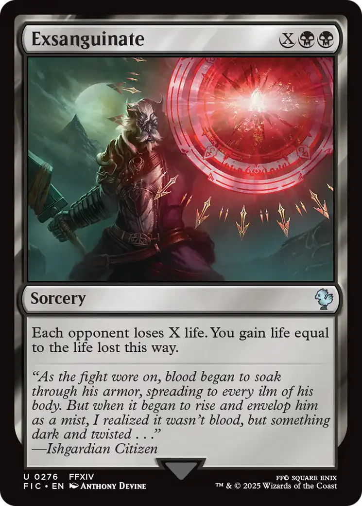 MTG Exsanguinate [FINAL FANTASY Commander] Near Mint Magic