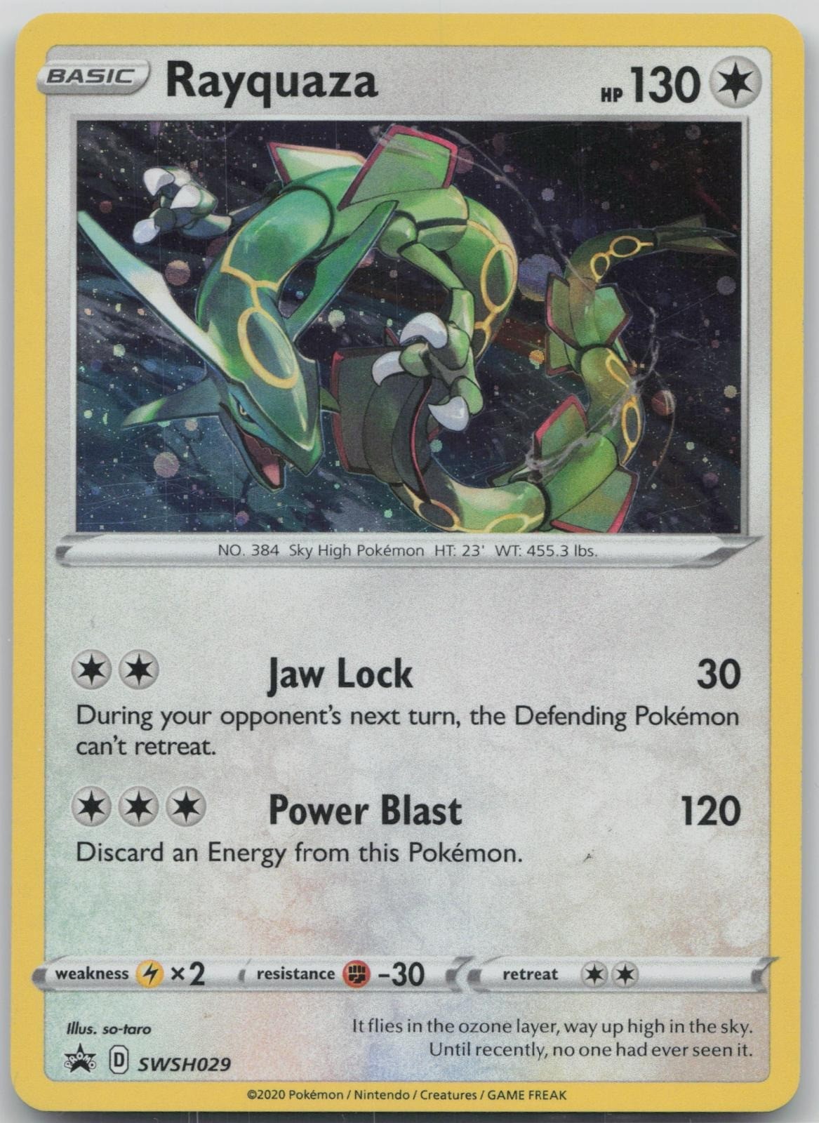 Rayquaza SWSH029 Holo Promo Sword & Shield Promo NM/M Rayquaza SWSH029 Holo Promo Sword & Shield Promo NM/M