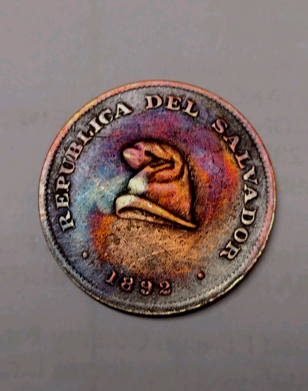 ART Old Novelty 1X1 Remake. Coin ** Republica Del Salvador 1892 UN CENTAVO. ART Old Novelty 1X1 Remake. Coin ** Republica Del Salvador 1892 UN CENTAVO.