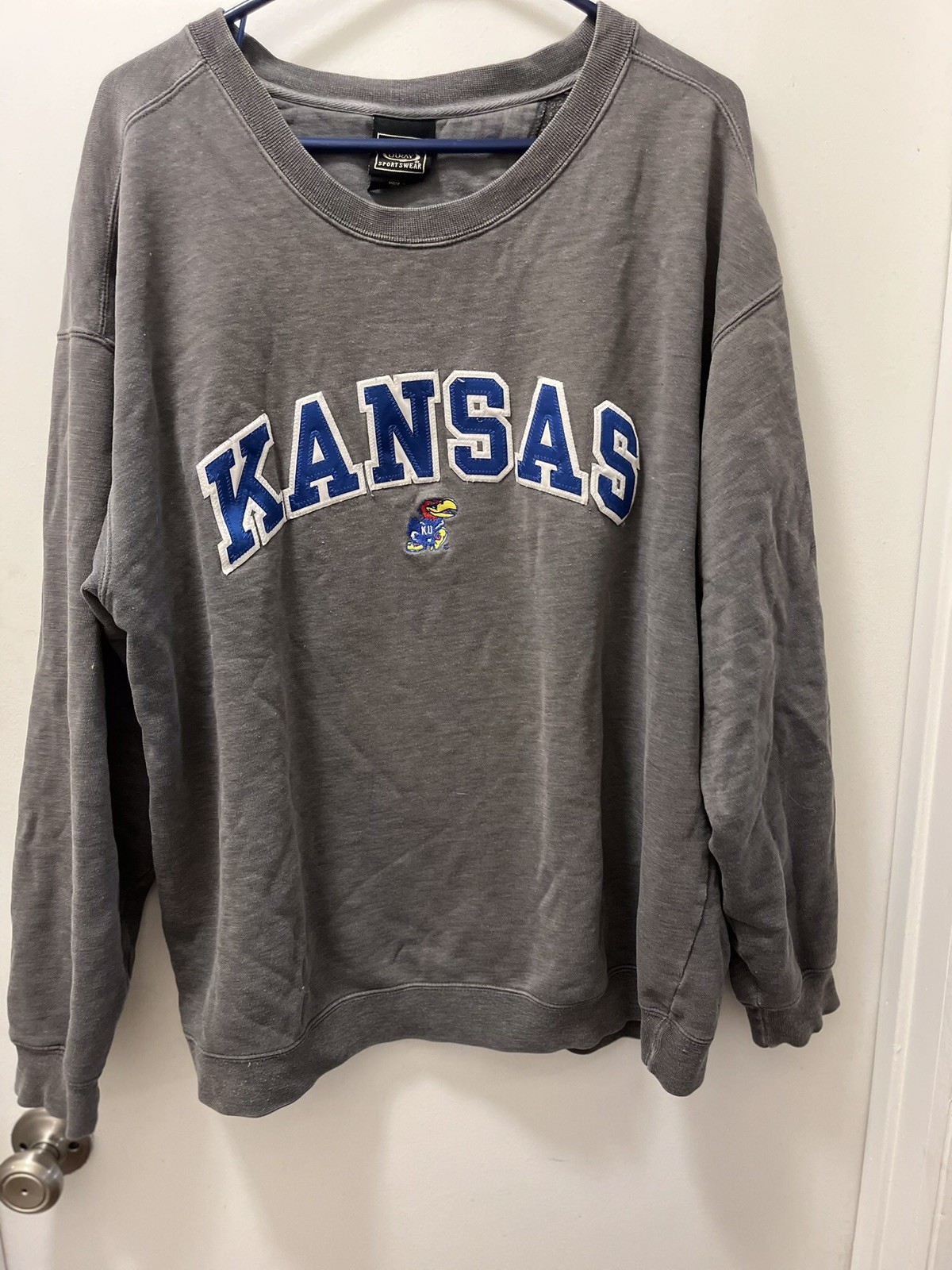 Vintage Kansas Jayhawks Crewneck Sweatshirt Mens Size L Colosseum NCAA College