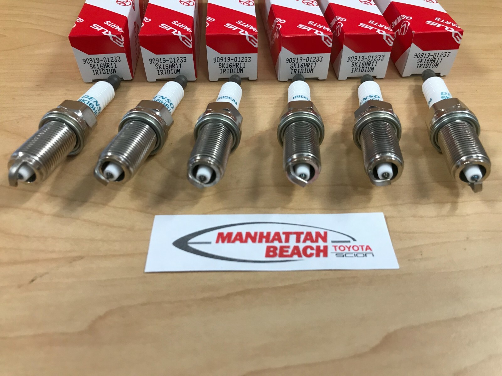 14-15 Toyota Tundra & 14-24 4RUNNER V6 4.0L Spark Plugs Set of 6, 90919-01233