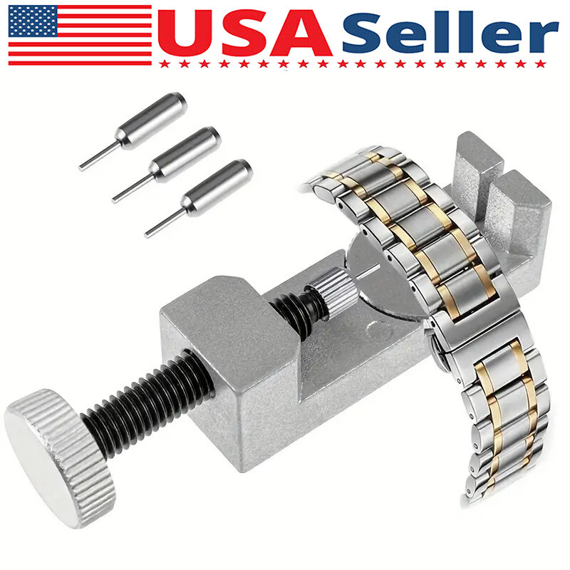 Metal Adjustable Watch Band Strap Bracelet Link Pin Remover Repair Tool Kit US Metal Adjustable Watch Band Strap Bracelet Link Pin Remover Repair Tool Kit US