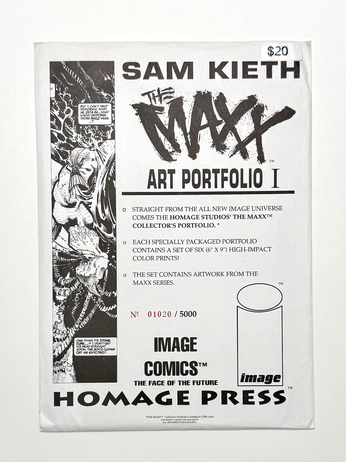 Sam Kieth The Maxx Art Portfolio I 1993 Image Comics Homage Press 6 Color Prints Sam Kieth The Maxx Art Portfolio I 1993 Image Comics Homage Press 6 Color Prints