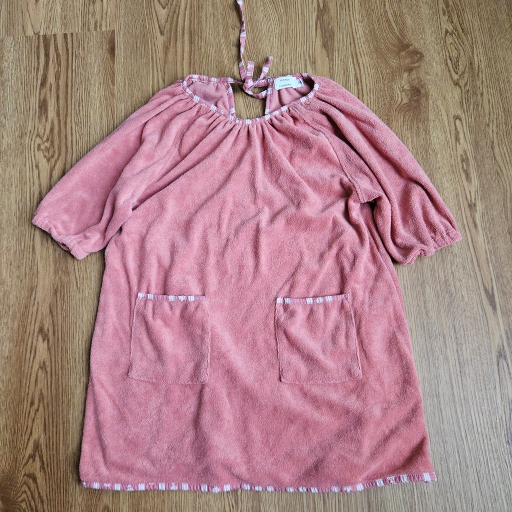 Minnow x Tuckernuck Pink Terry Cloth Swim Coverup 7/8 Dress