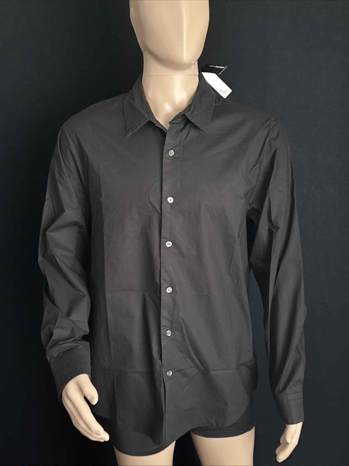 James Perse Men 2 Matte Stretch Poplin Dress Shirt Retail $350 