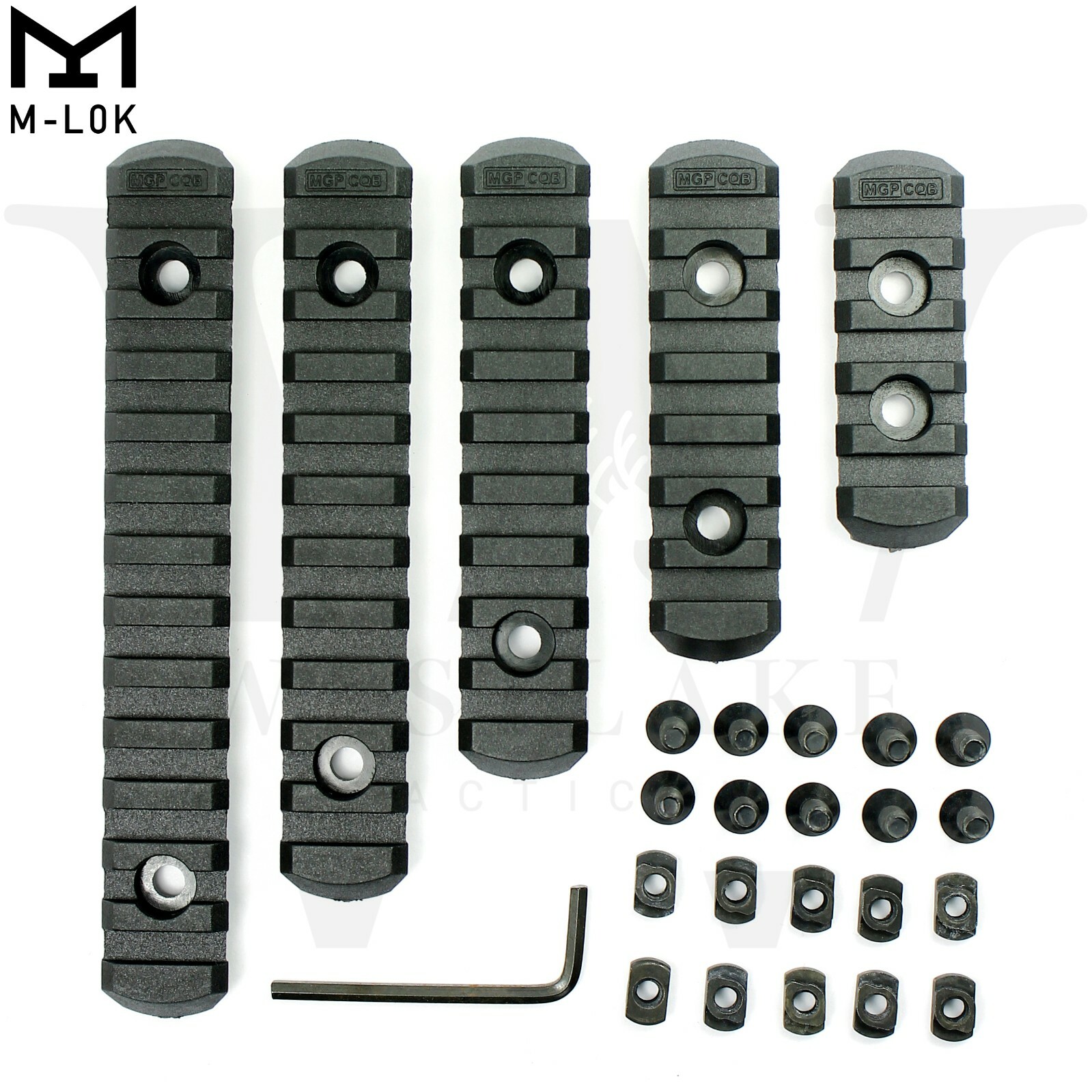 M-LOK Polymer Picatinny Weaver Rail Section Set 5 7 9 11 13 Slot 5PCS 5 Rail Set