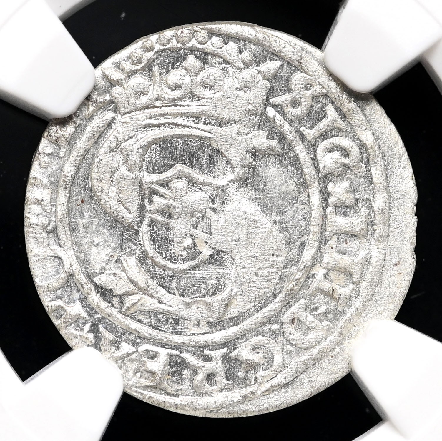 POLAND, Riga. Sigismund III, 1587-1632. Billon Solidus, 1598, NGC MS65 Gem BU