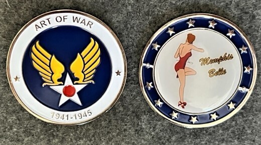 Memphis Belle WWII Nose Art Challenge Coin - Air Force New 