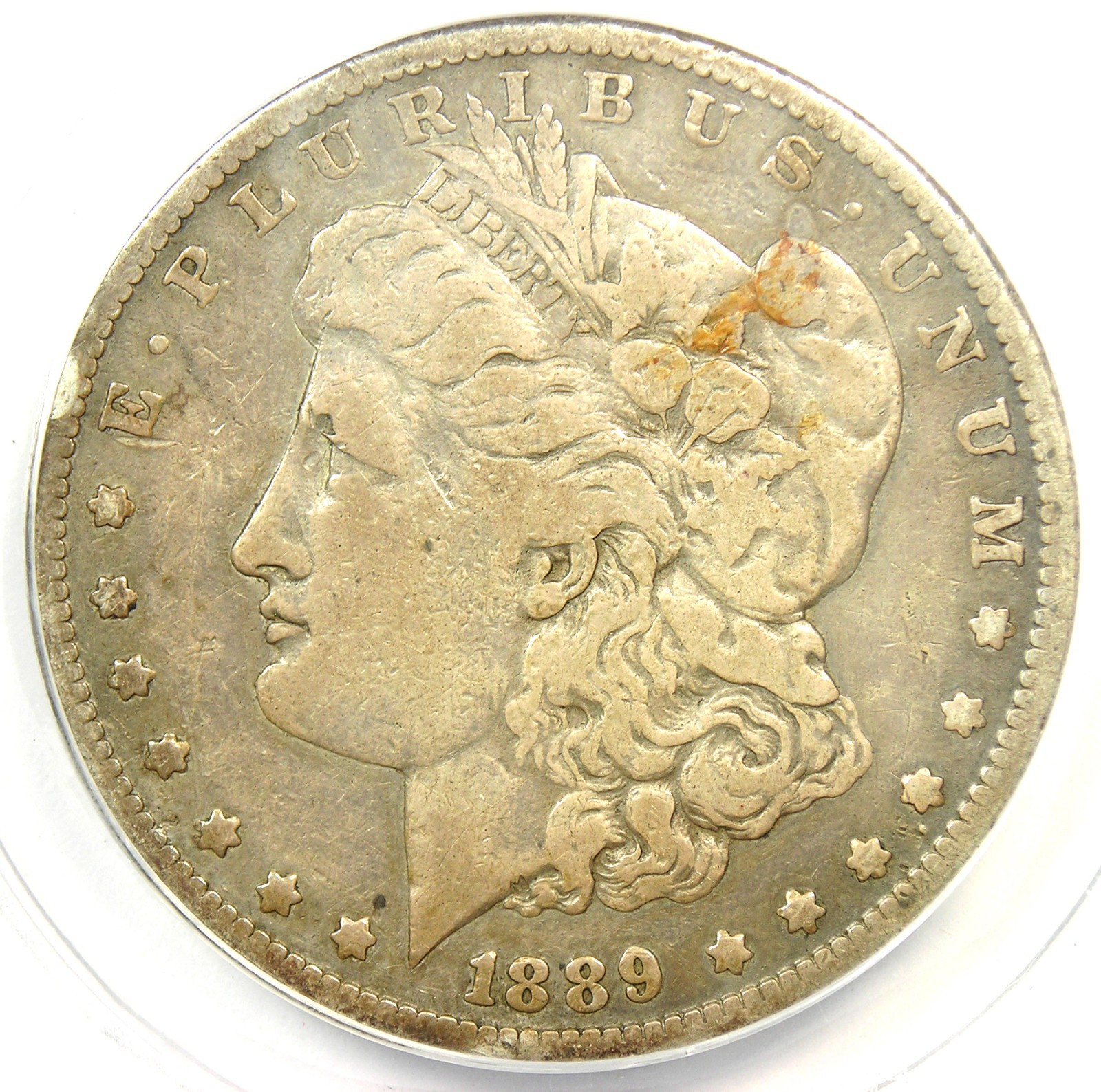 1889-CC Morgan Silver Dollar $1 Carson City Coin - Certified ANACS VF20 Details