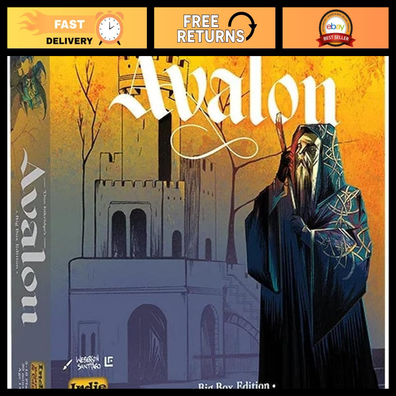 Avalon Deluxe Big Box Game - Strategic Party Game for 5-10 Players, Fun & Engagi