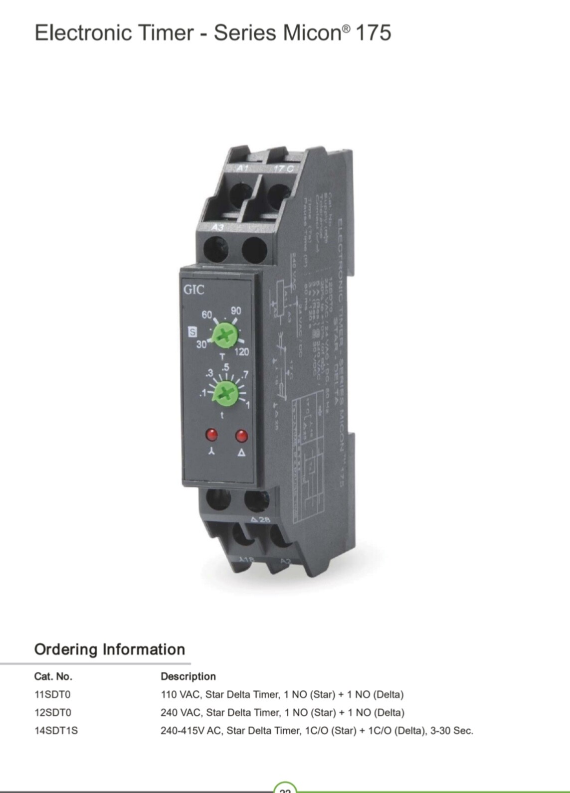 GIC 12SDT0 Micon 175 Electronic Timer 240VAC 50Hz CUSTOMS INCULUDED WE PAY GIC 12SDT0 Micon 175 Electronic Timer 240VAC 50Hz CUSTOMS INCULUDED WE PAY