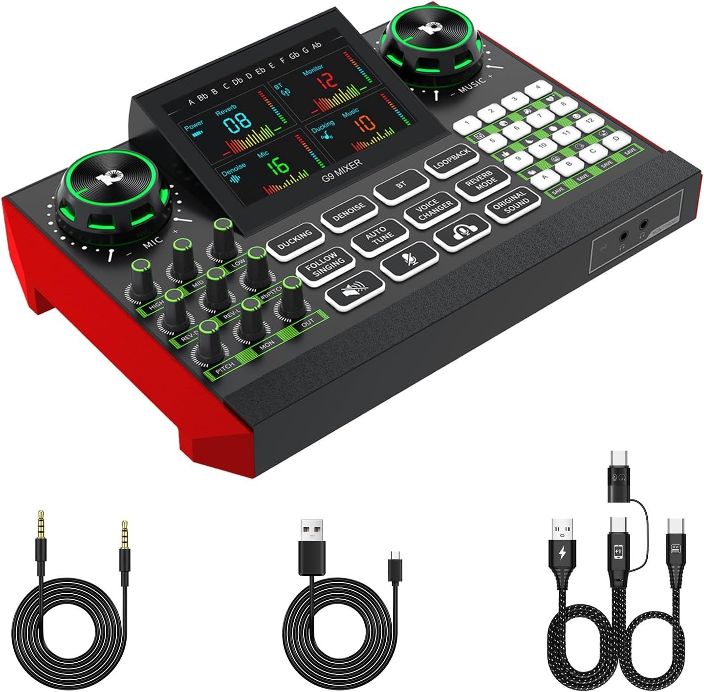 Tenlamp G9 Live Sound Card — Soundboard designed for live streaming and content