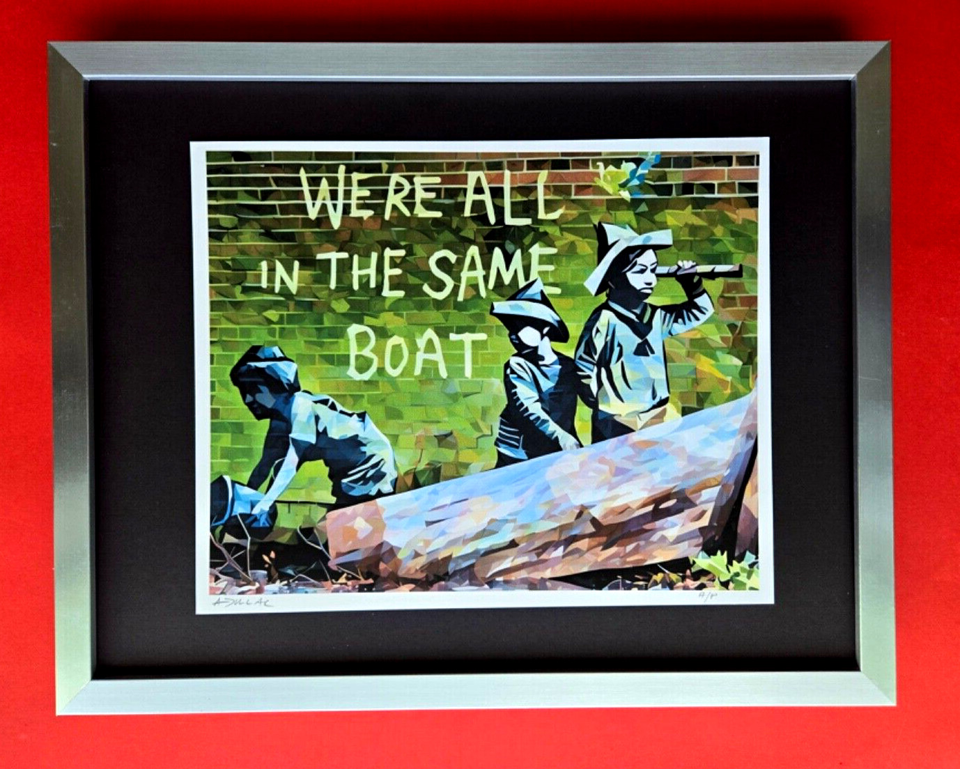ALEXANDER DULAC | IN THE SAME BOAT Hand Signed Authentic Print Ed of 10 | COA