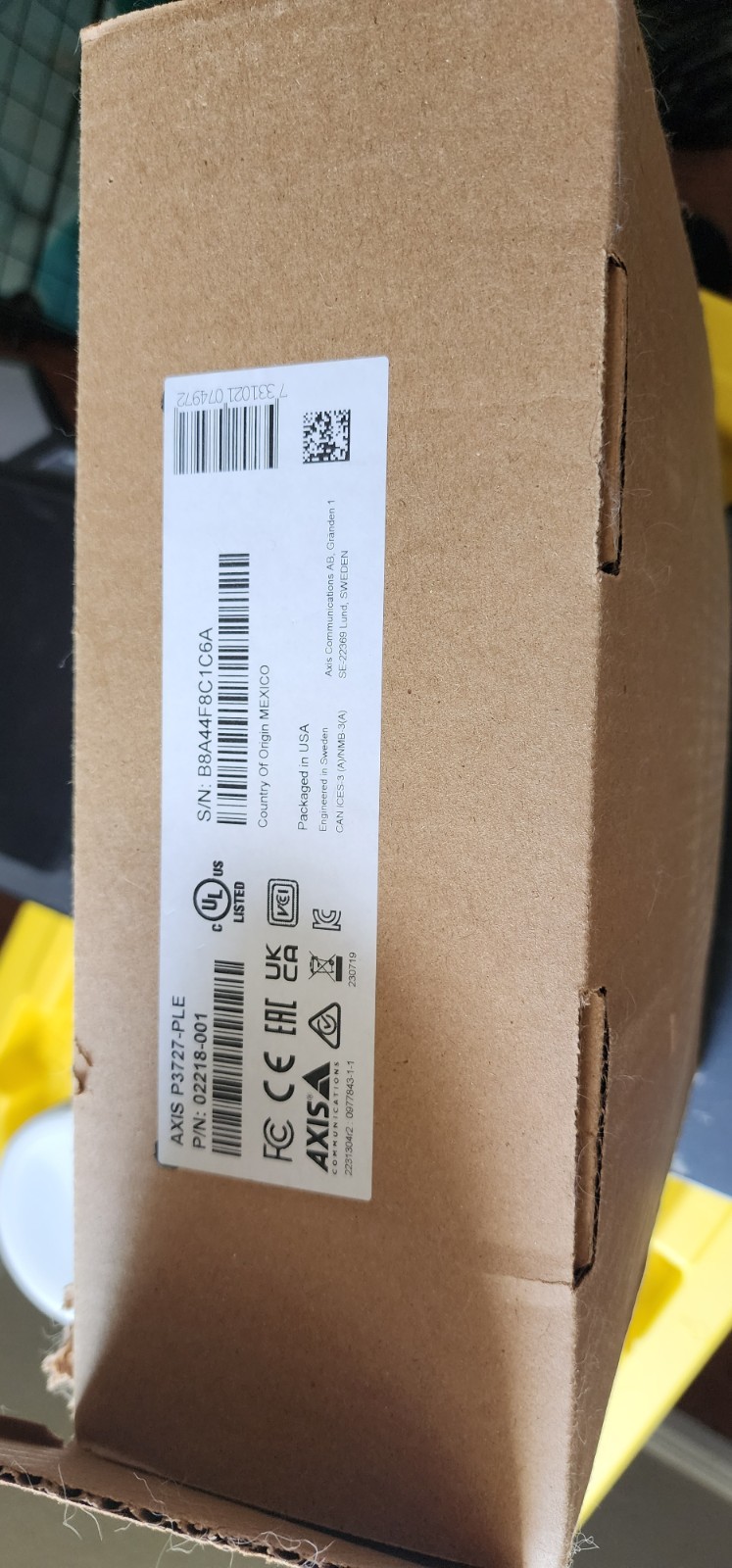 AXIS P3727-PLE Network Camera - Model P3727-PLE MPN P3727-PLE Camera