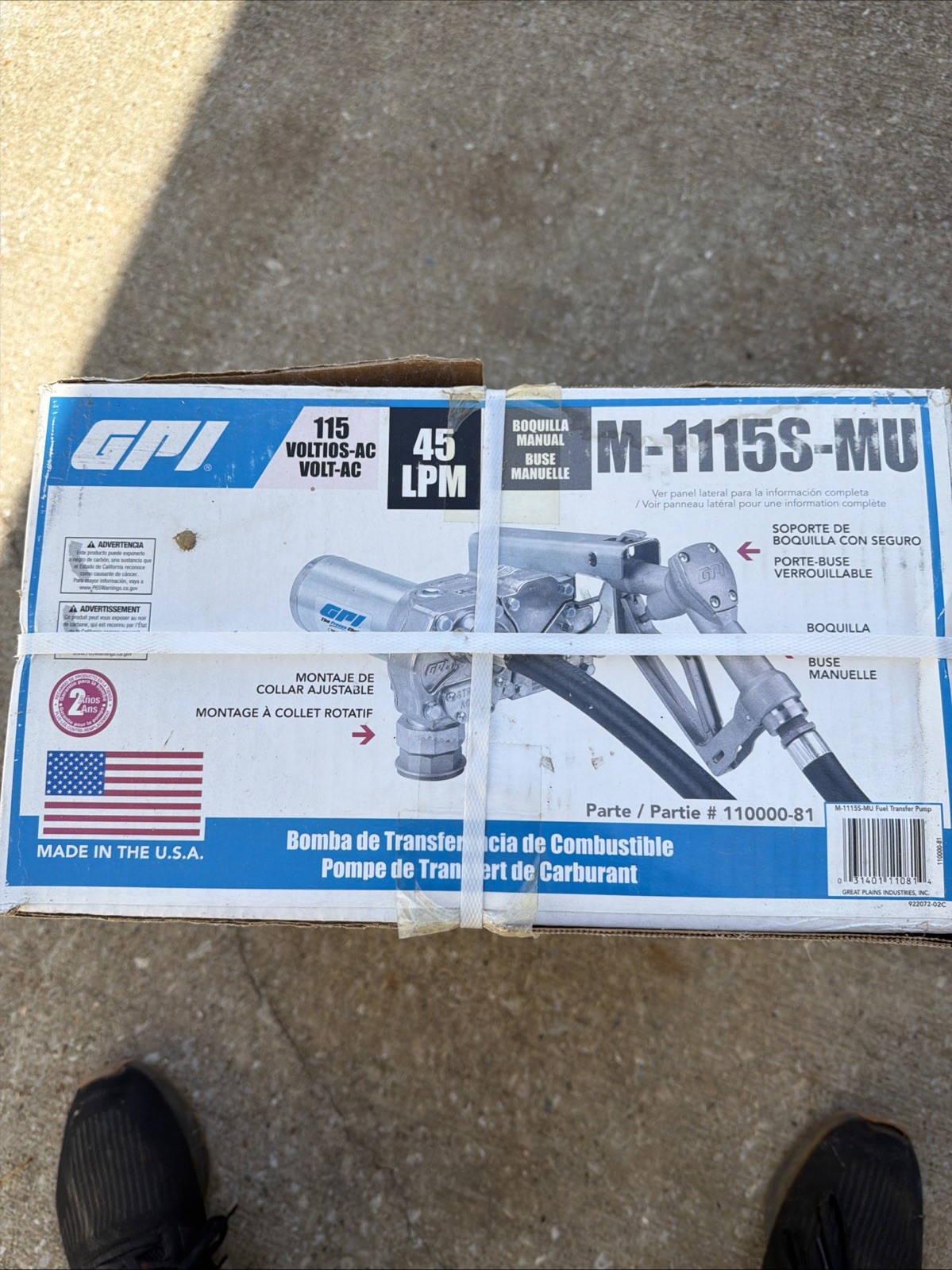 GPI M-1115S-MU 12-GPM 115V AC Manual Fuel Pump (110000-81) GPI M-1115S-MU 12-GPM 115V AC Manual Fuel Pump (110000-81)