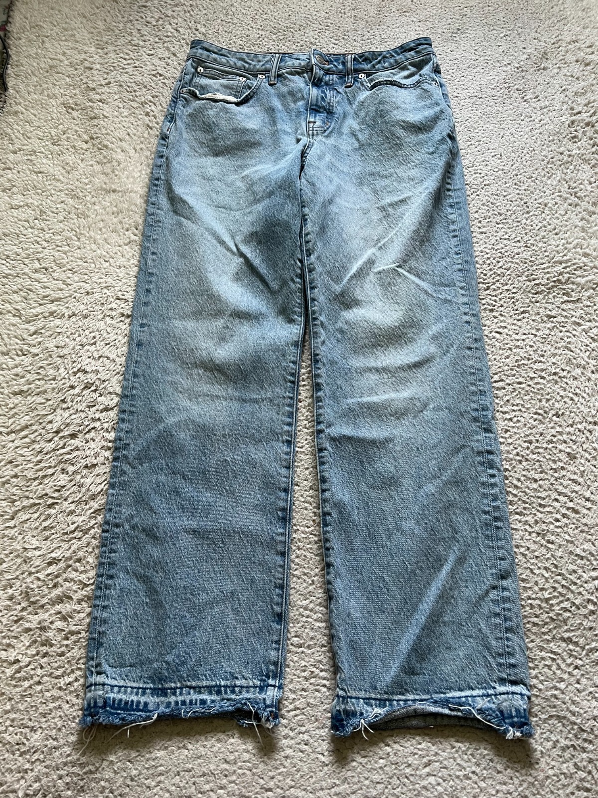 Madewell Women The Curvy Mid-Rise 90s\' Straight Jeans Blue Size 29 (29 x 30)