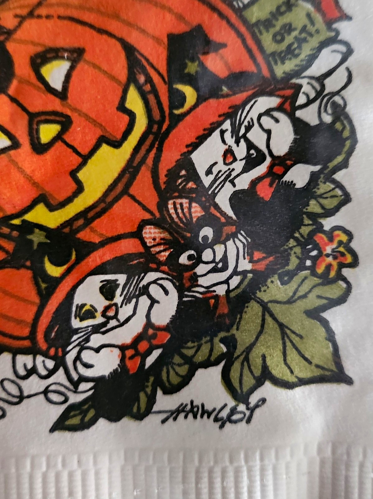 Vintage 1977 Pete Hawley Halloween Cats Luncheon Napkins Factory Sealed NOS