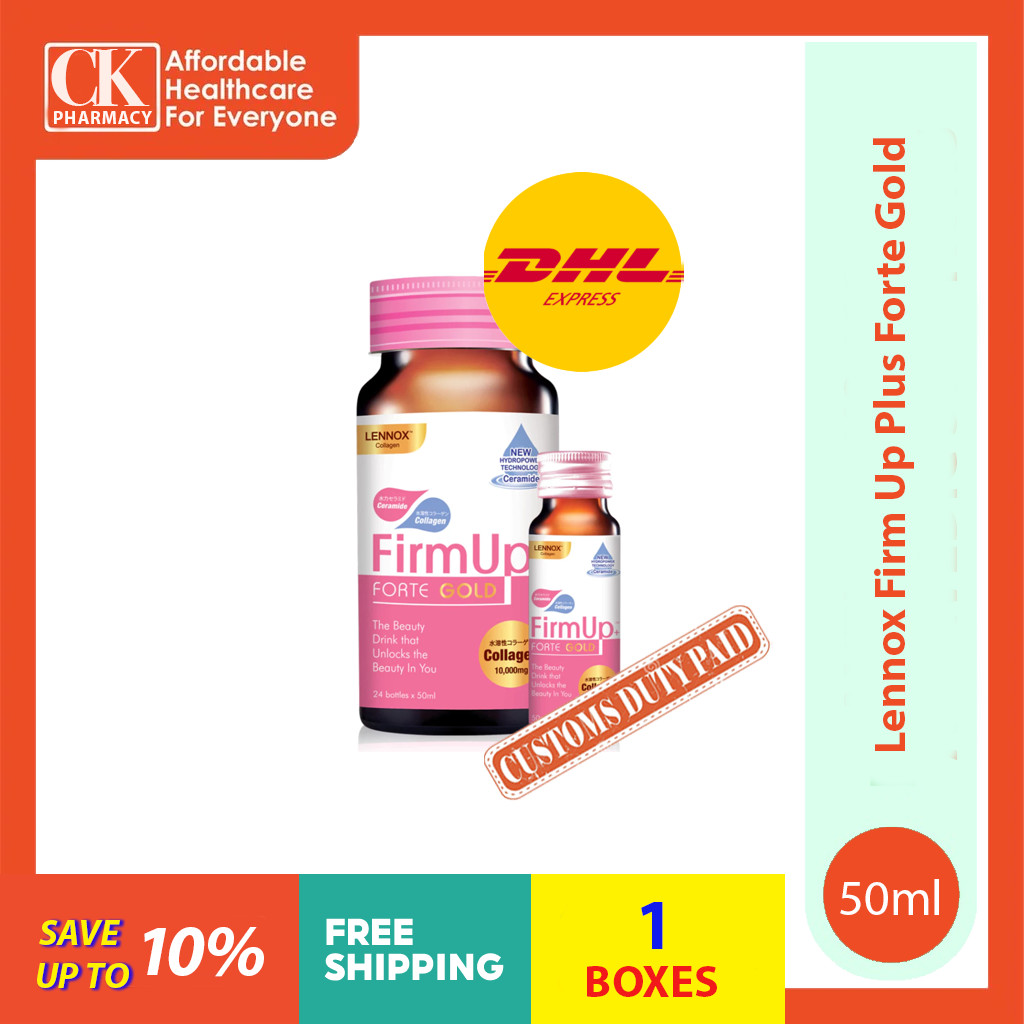 1 x Lennox Firm Up Plus Forte Gold (50ml x 24\'s) NEW Original