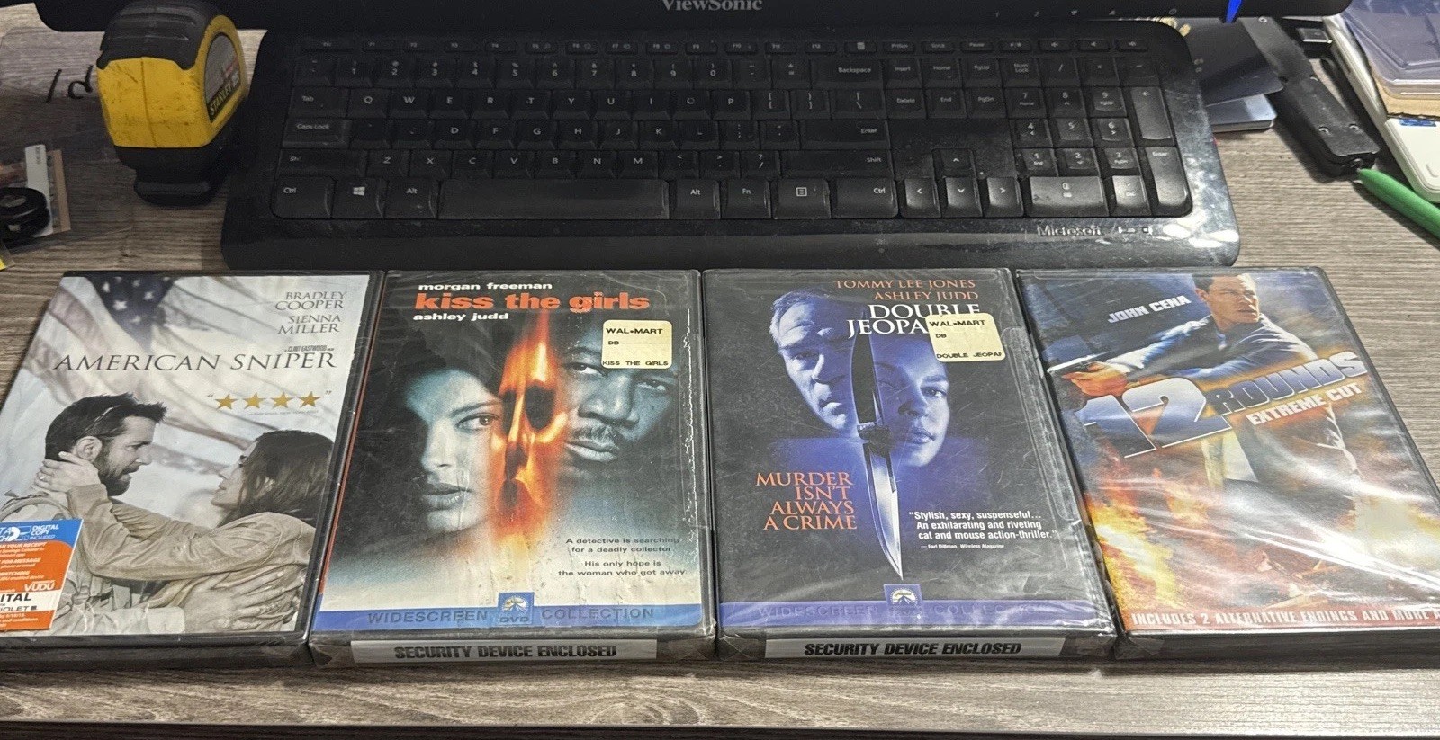 DVD 4 Pack American Sniper,kiss The girls, Double Jeopardy & 12 Rounds