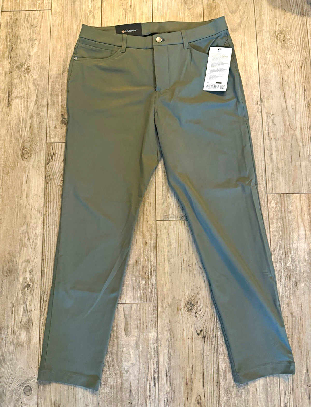 lululemon ABC Slim-Fit 5-Pocket Warpstreme Pants Green 32x30