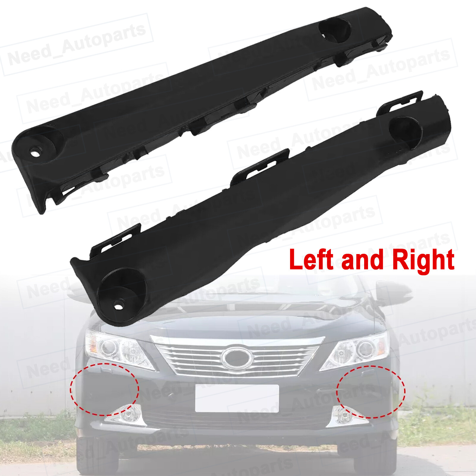 For 2012 2013 2014 Toyota Camry Front Bumper Retainer Support Brackets 2pcs