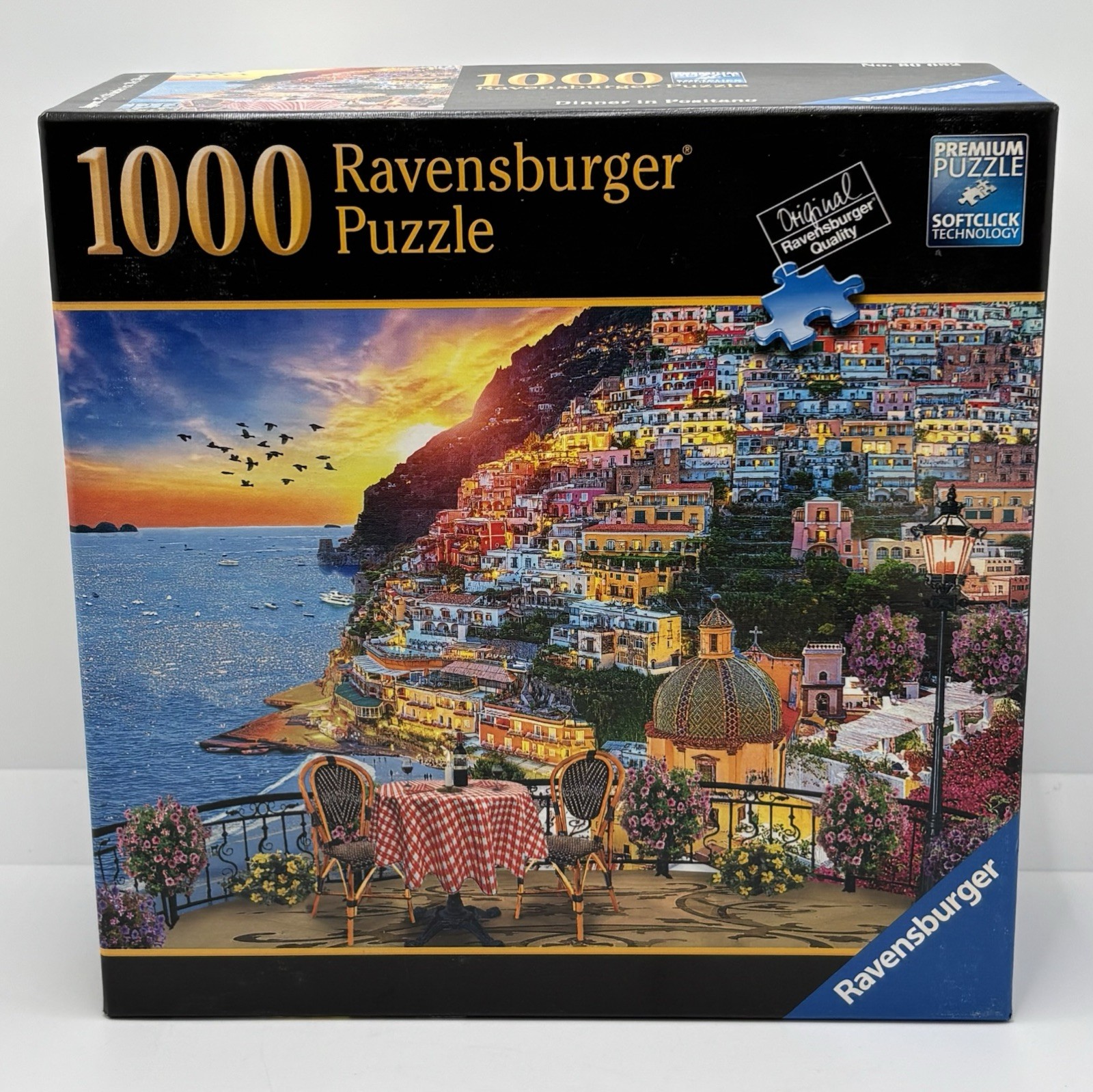 RAVENSBURGER Jigsaw Puzzle Dinner In POSITANO ITALY 1000 Piece 2013 Never Worked