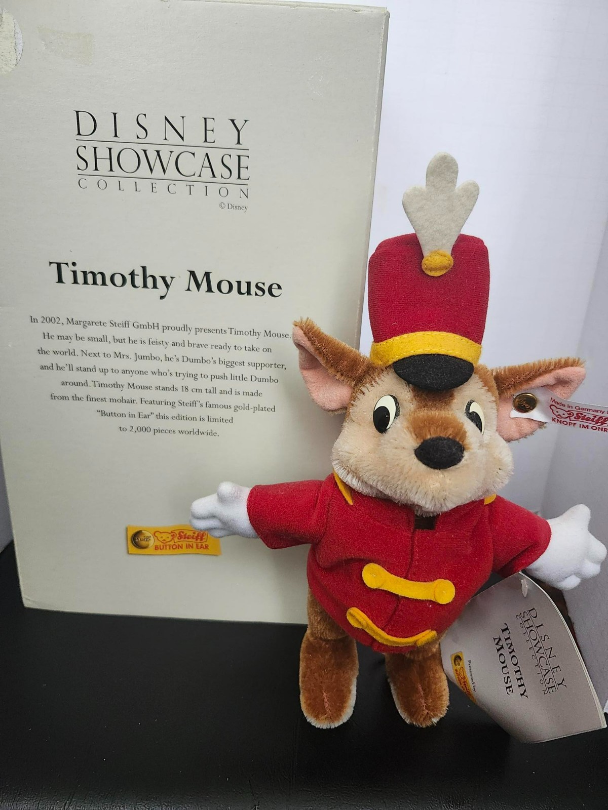 Steiff Disney Showcase Timothy Mouse 2002 Ltd. Ed. 2000 Steiff Disney Showcase Timothy Mouse 2002 Ltd. Ed. 2000