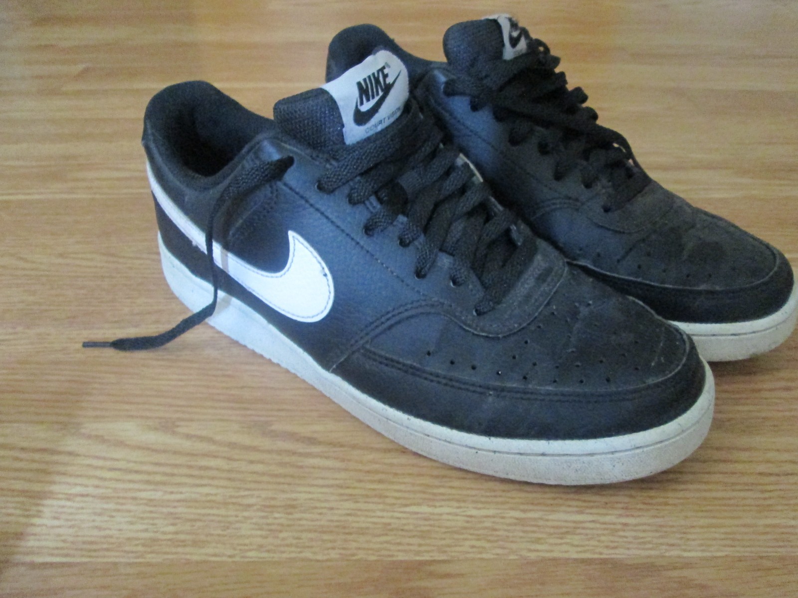 Size 8.5 - Nike Court Vision Next Nature Low Black White