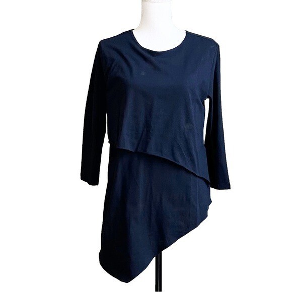 ASOS Maternity Nursing Asymmetric Top with Double Layer SZ US 6 in Black NEW ASOS Maternity Nursing Asymmetric Top with Double Layer SZ US 6 in Black NEW