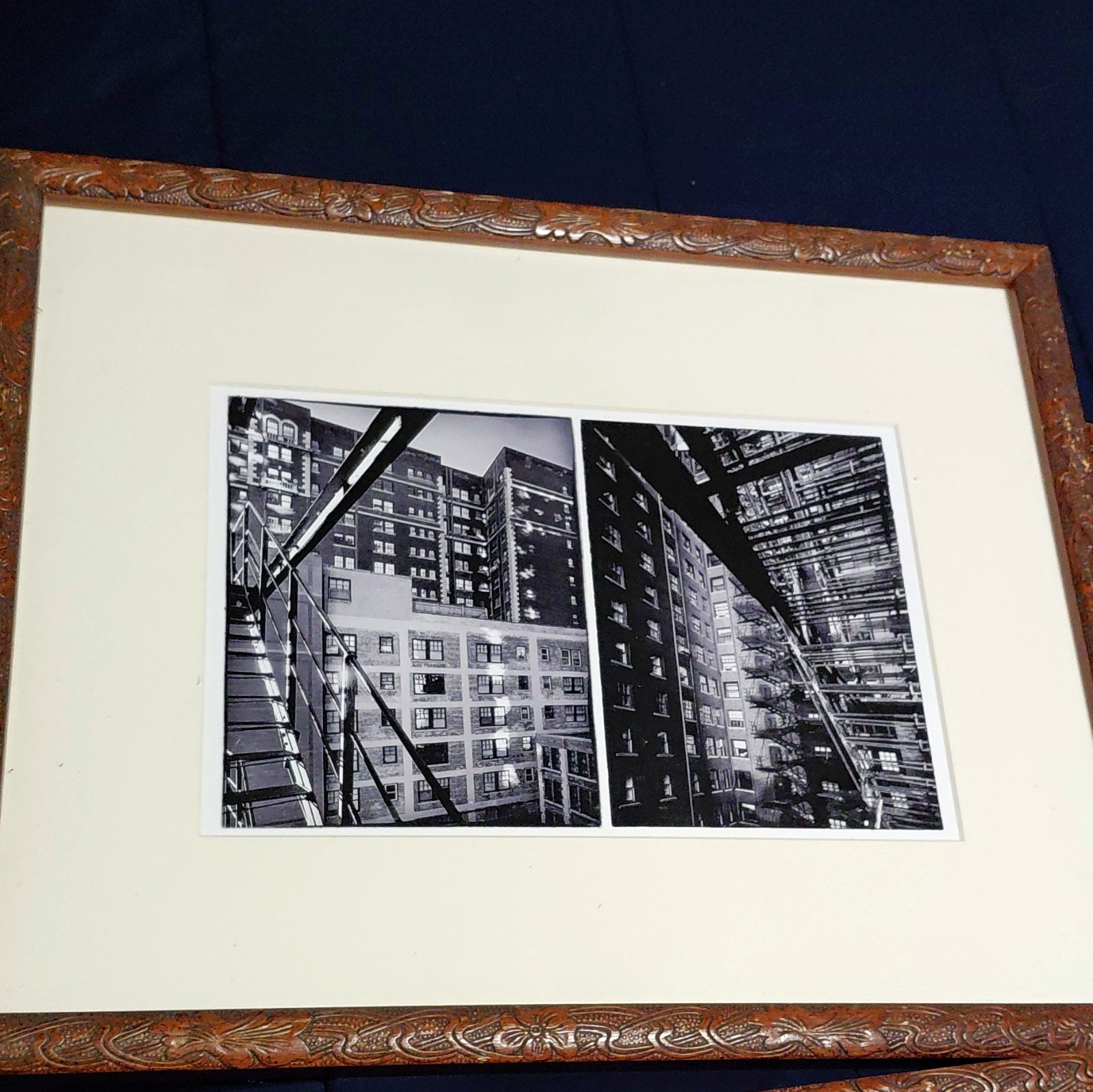 Black & White Architectural Cityscape Photograph, Matted & Framed Black & White Architectural Cityscape Photograph, Matted & Framed