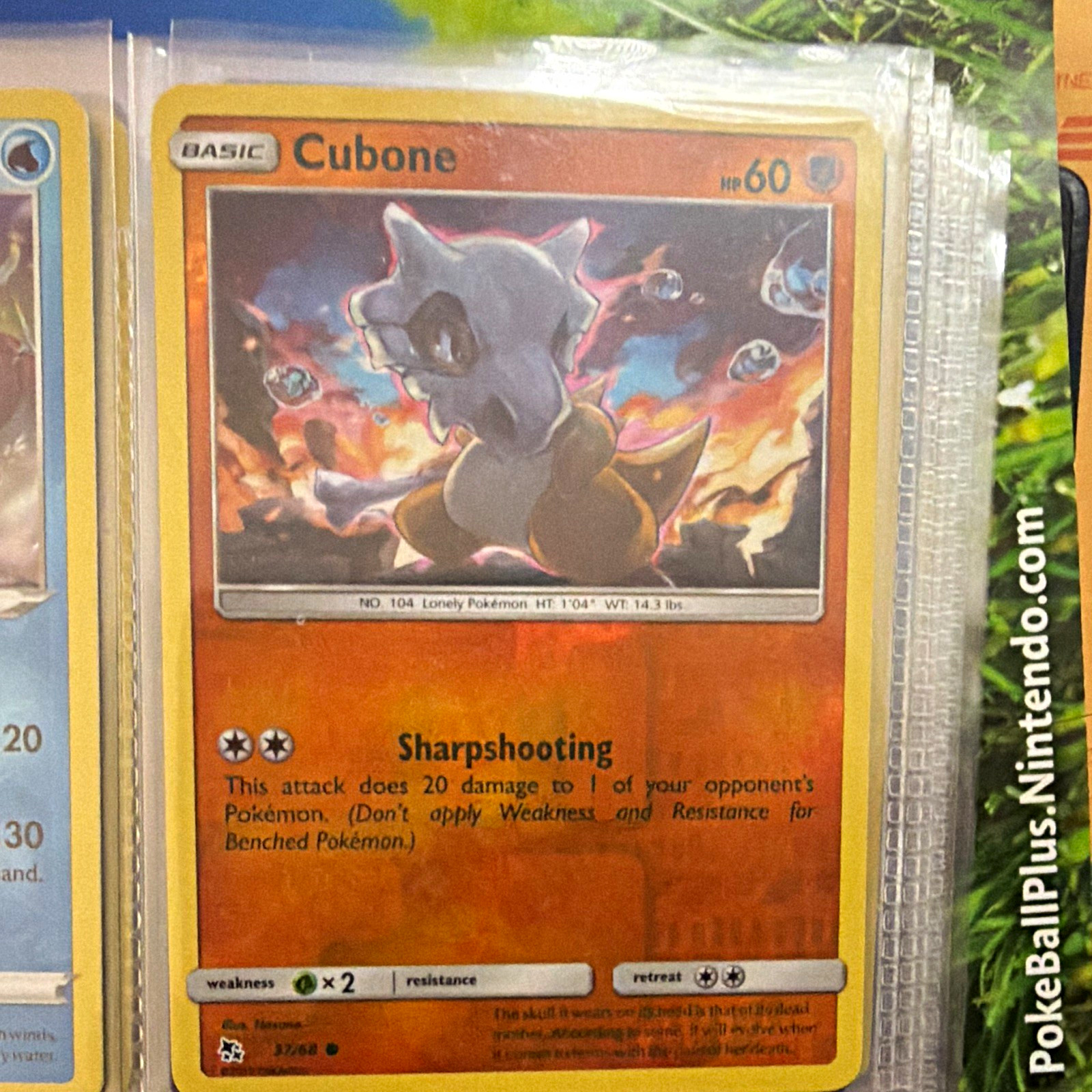 Cubone EX FireRed & LeafGreen 37/68 Reverse Holo Common EN 60 HP
