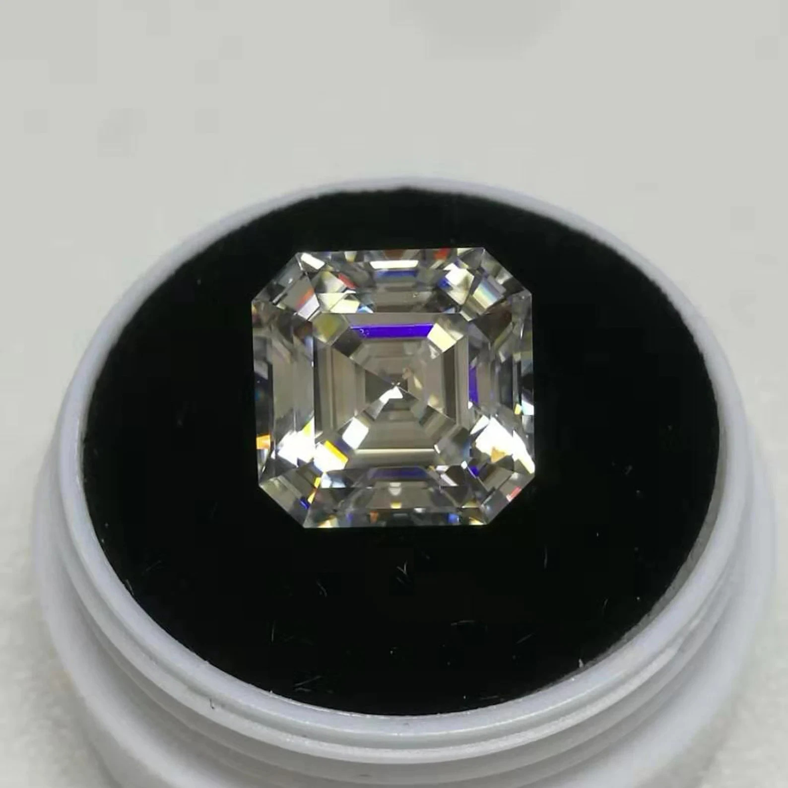 10 Ct CVD Lab Grown Diamond Asscher Cut VVS1 Clarity D Color Diamond Certified