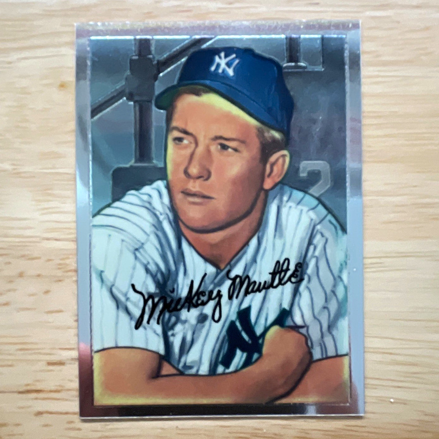 Bowman 1952 Bowman Mickey Mantle New York Yankees #101 Licensed Reprint Bowman 1952 Bowman Mickey Mantle New York Yankees #101 Licensed Reprint
