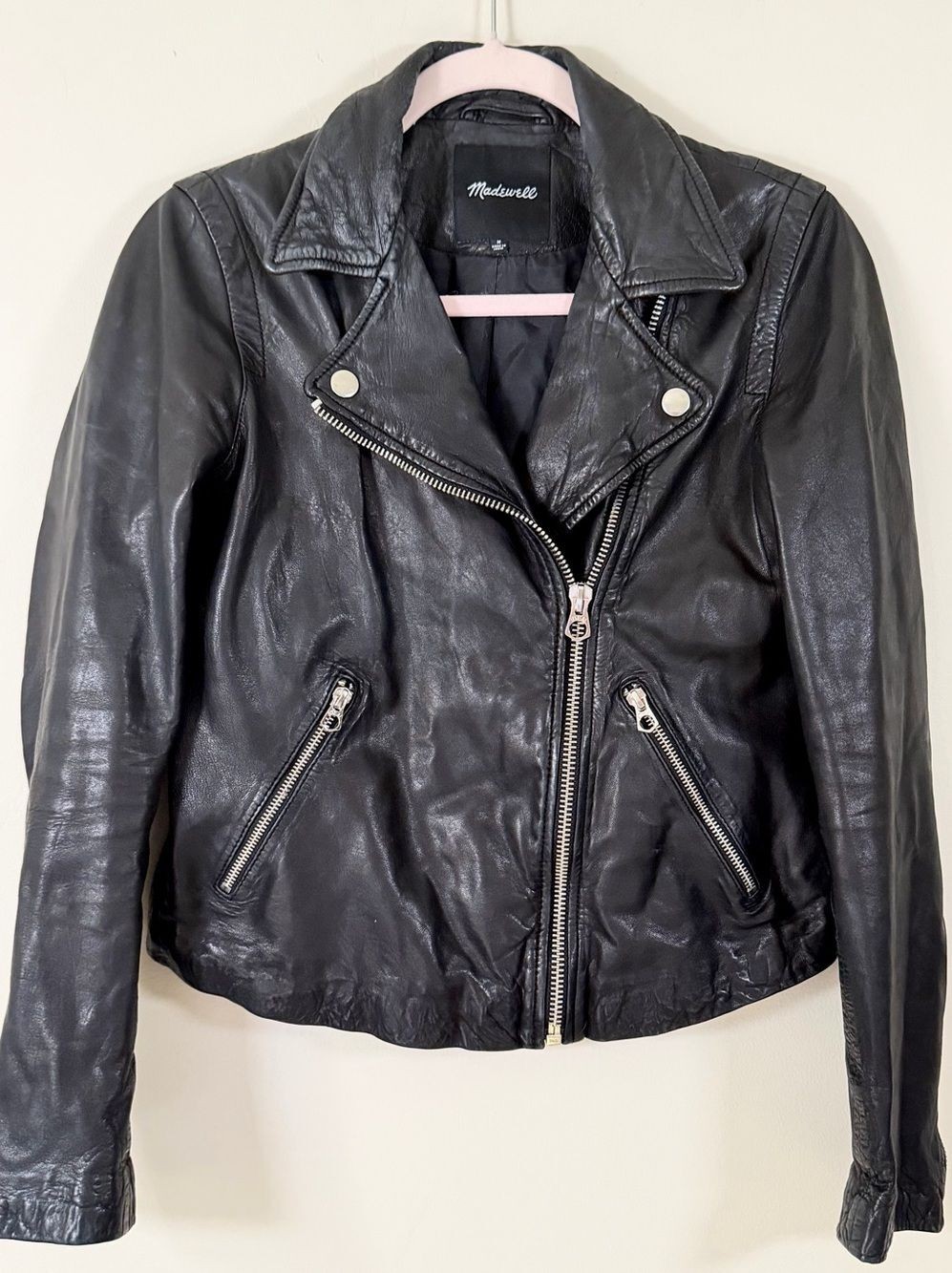 Madewell Black Lambskin Leather Jacket | Size M Madewell Black Lambskin Leather Jacket | Size M